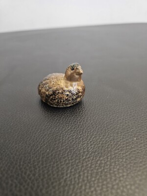 MINIATURE PORCELAIN QUAIL BIRD PARTRIDGE HAND PAINTED 1.5  FIGURINE JAPAN (MA62)
