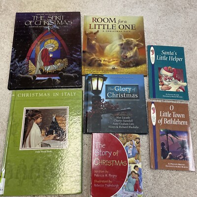 Lot Of 7 Christian / Religious Christmas  Picture And Pop-up Books