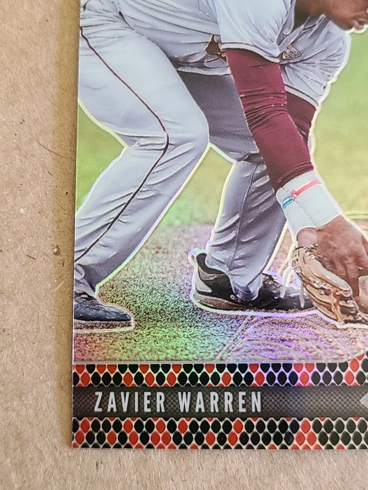Zavier Warren 2020 Panini Prizm Draft Pick Snakeskin Print 24/25 Brewers - Image 4 of 4