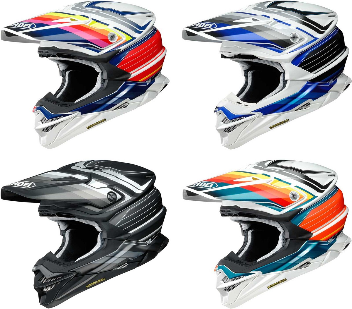 Shoei VFX-EVO Pinnacle Helmet - Motocross Dirt Bike Offroad Adult