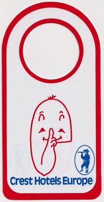 Vintage Crest Hotels Europa Nicht stören Türschild