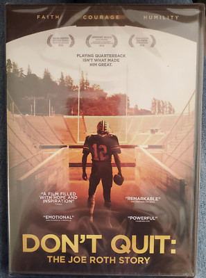 Don t Quit: The Joe Roth Story DVD Faith Courage Humility   New/Sealed