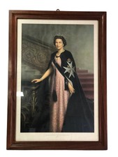 Framed Print Queen Elizabeth II Order of St John Leonard Boden Colectable