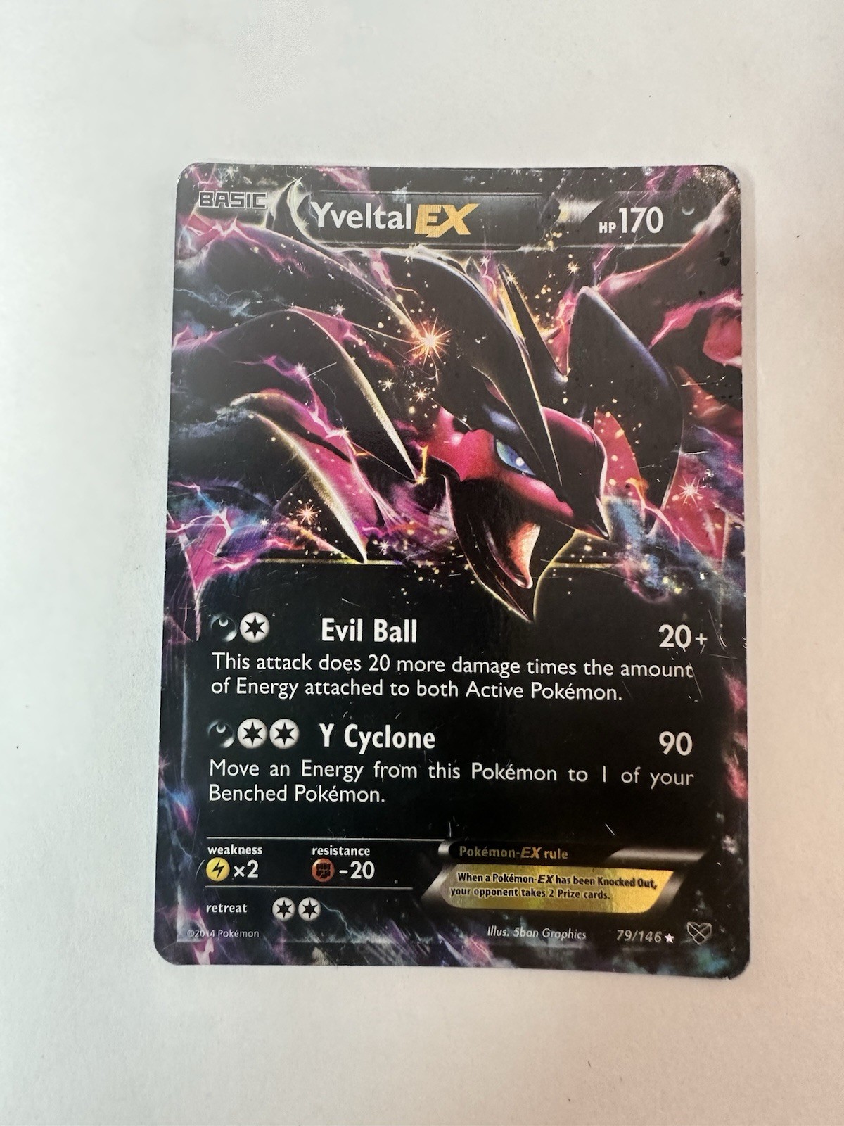 Yveltal EX 79/146 XY Holo - Pokemon Card - See Photos! -