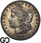 1896-O Morgan Silver Dollar Coin, Satin Choice AU++/Unc