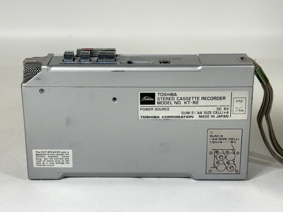 Toshiba KT-R2 Stereo Cassette Recorder with RP-S2 FM Tuner Pack