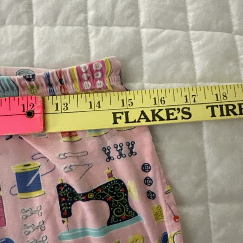 NICK NORA Womens Pajama Set XS Pink Sewing Craft Theme Loungewear Sleep Casual - Picture 9 of 17