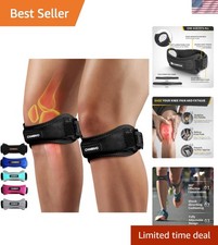 Patellar Tendon Support Strap, Silicone Knee Brace for Men Women, Adjustable Pat