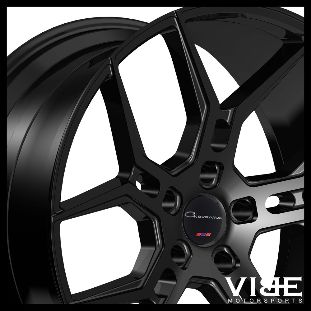 24" GIOVANNA HALEB BLACK CONCAVE WHEELS RIMS FITS ROLLS ROYCE GHOST