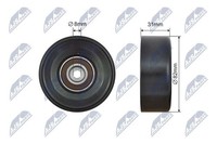 NTY Spannrolle, Keilrippenriemen RNK-PL-034 FüR Chevrolet Opel Saab