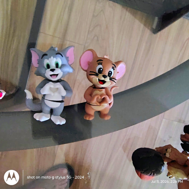 Tom and Jerry Plastic Figurines Set of 2 Multicolor Cartoon Figures