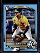 2025 Bowman Draft Tommy White Sky Blue Border #/499 Athletics