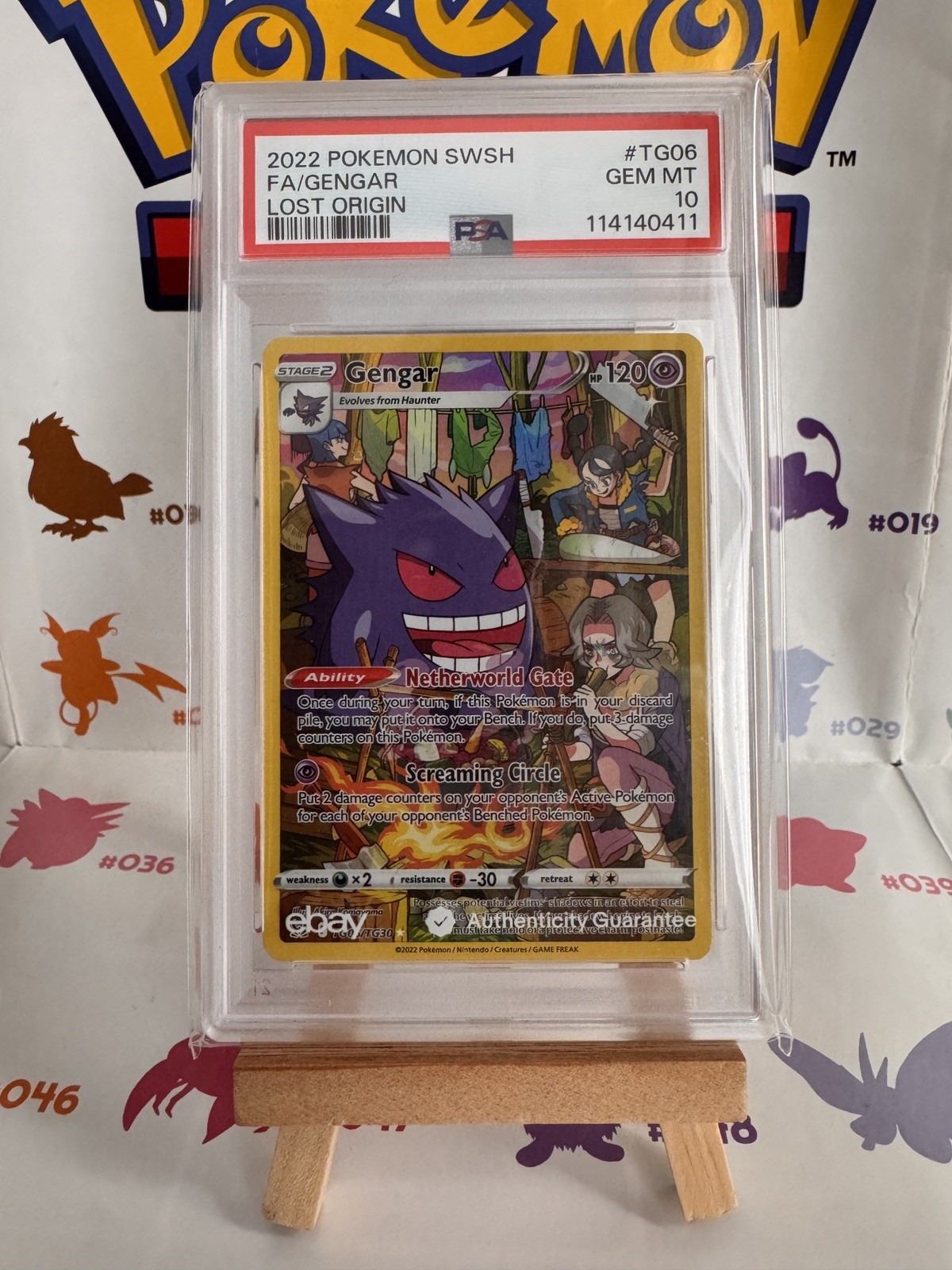 Pokemon Gengar TG06/TG30 SWSH Lost Origin Trainer Gallery PSA 10