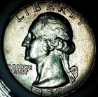 1957D Tripple RPM! Silver Washington Quater Dollar Sweet!