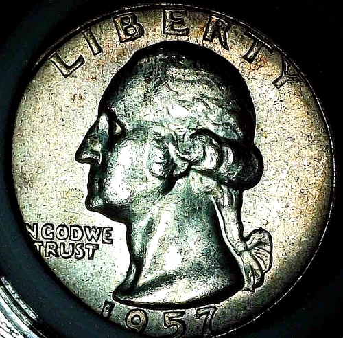 1957D Tripple RPM! Silver Washington Quater Dollar Sweet!