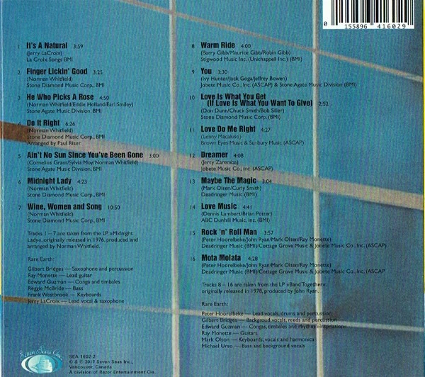 Rare Earth:  "Midnight Lady / Band Together"  (Digipak CD Reissue) - Bild 2 von 4