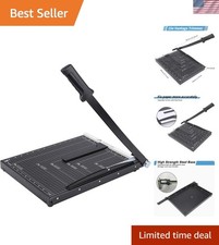 15" Guillotine Paper Cutter with Heavy-Duty Metal Base – Safe & Precise Trimming