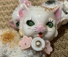 Pair Vintage Sugar Textured Kittens Cats Figurines Brown and Gray JAPAN — photo 9