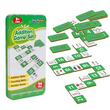 Kasfalci Addition Dominoes Set,Math Games for Kids,Math Manipulatives,Countin...