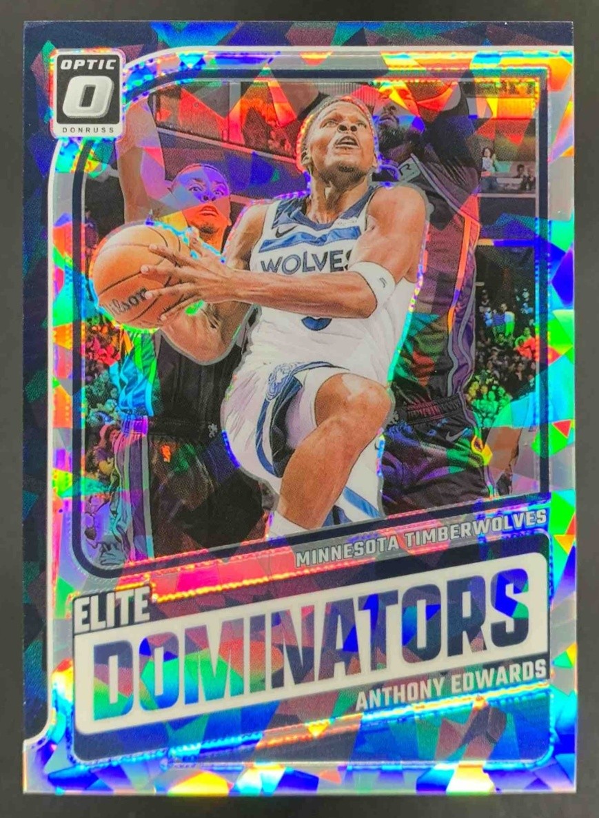 Anthony Edwards 2024-25 Panini Donruss Optic Elite Dominators Cracked Ice /25