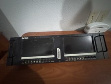 Marshall V-R722-2SD Dual 7  Rackmount LCD Monitors Works Tested Broadcast CCTV