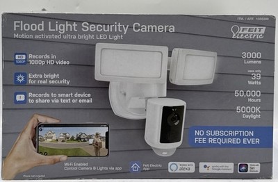 Feit Electric LED 1080P HD Smart Flood Light Security Camera New No Subscription