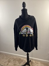 Sanrio Hello Kitty Mimi Black Hoodie Hooded Graphic Sweatshirt Size 1X
