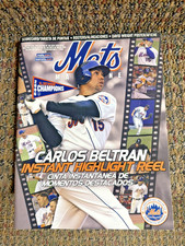 NY Mets Shea Stadium Program Sept 25 2006 Carlos Beltran With Tickets & Parking