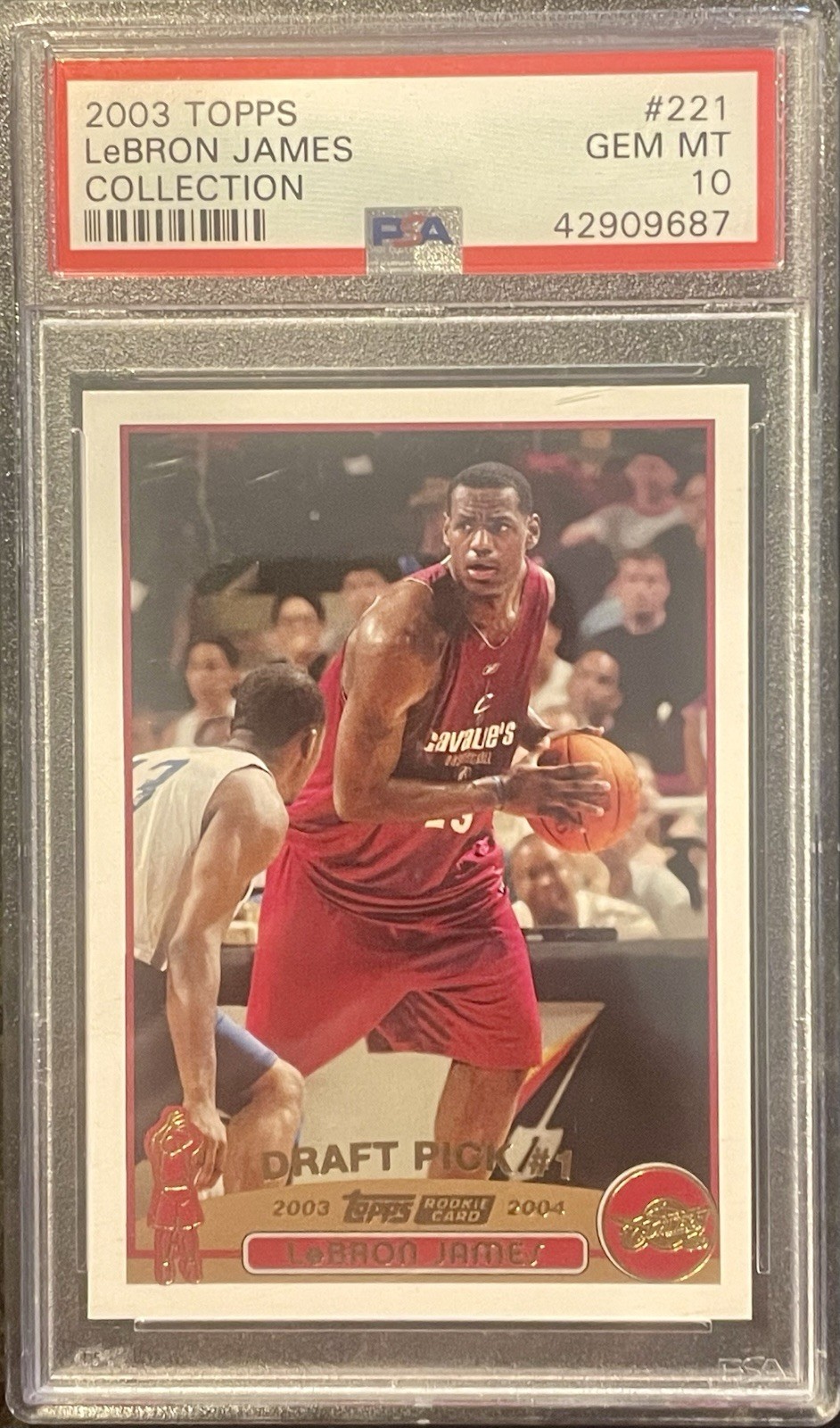 LEBRON JAMES -- 2003-04 Topps Collection #221 RC Rookie -- PSA 10 GEM MINT