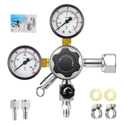 #ad CGA 320 Keg Regulator Quick Disconnect CO2 Kegerator Regulator with Pressure... $47.87
