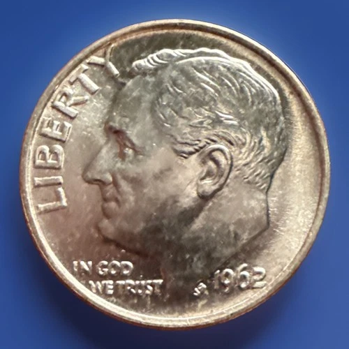 ENDER TONED 1962 P UNCIRCULATED ROOSEVELT DIME *** 178