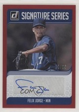 2018 Panini Donruss Signature Series Red 22/25 Felix Jorge #SS-FJ Auto 0c2