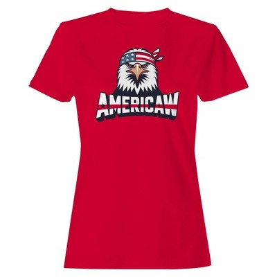 America Patriotic Eagle Bandana Art Women's T-shirt
