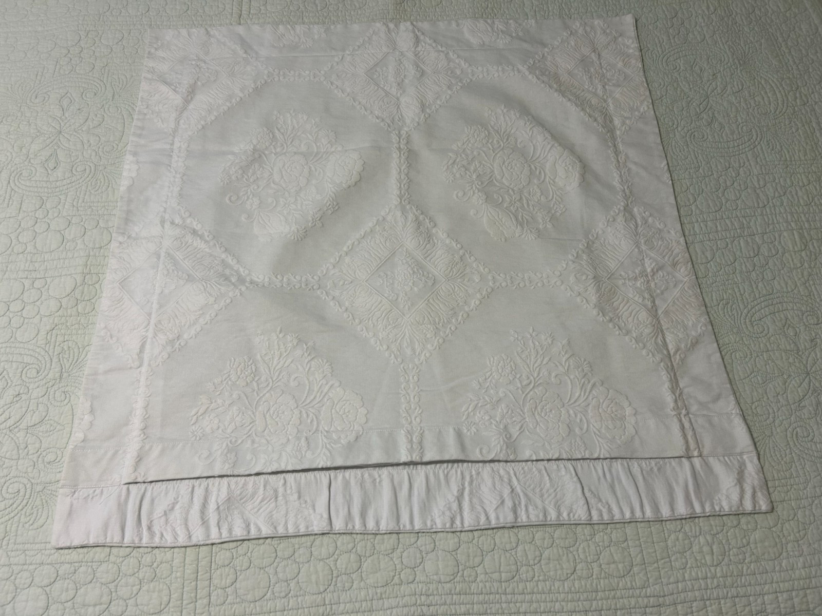 Chambers Euro 26"Pillow Sham Jacquard Floral Cotton Italy Luxury Linens