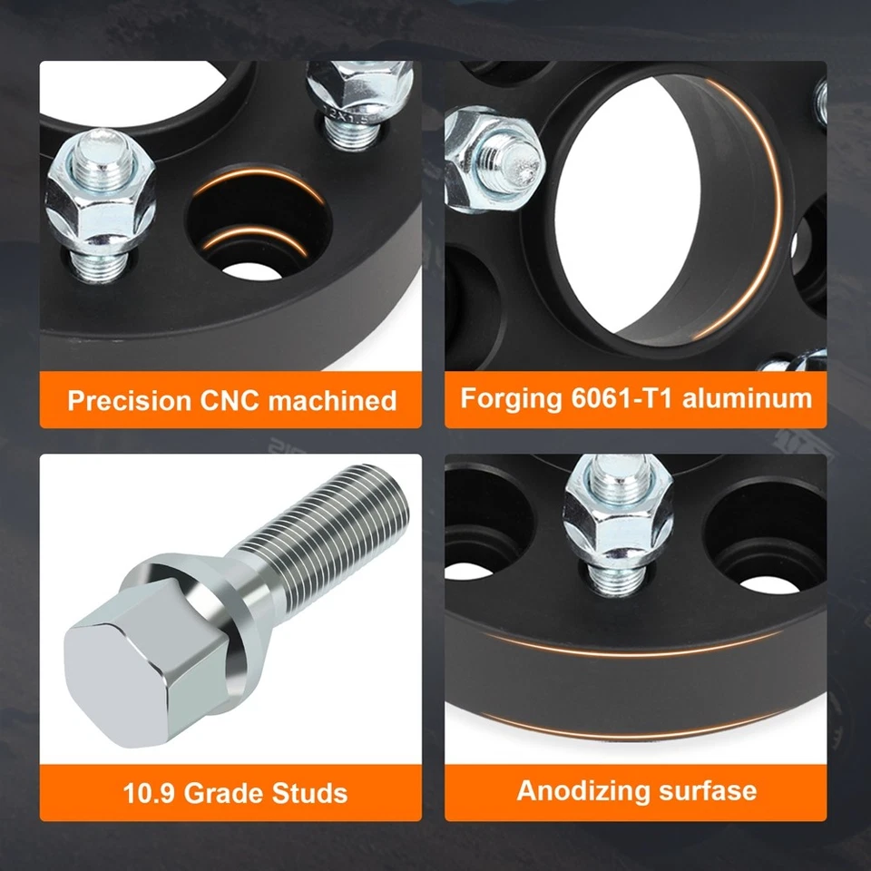 4Pcs 1.25" 32mm Hub Centric Wheel Spacers 5x108 Fit For Ford Escape Focus 13-22 - Image 3 of 4