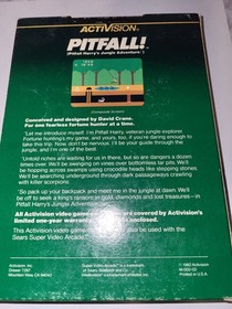 Box, Manual, Vintage Activision, "Pitfall!", Intellivision Video Game