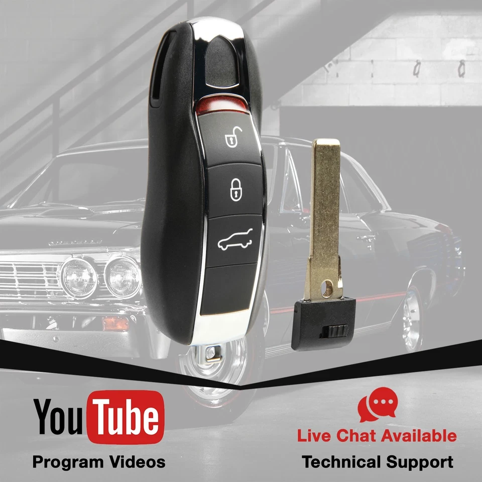 2 Key Fob Remote for 2010-2017 Porsche Cayenne Cayman Macan (KR55WK50138) - Изображение 3 из 4