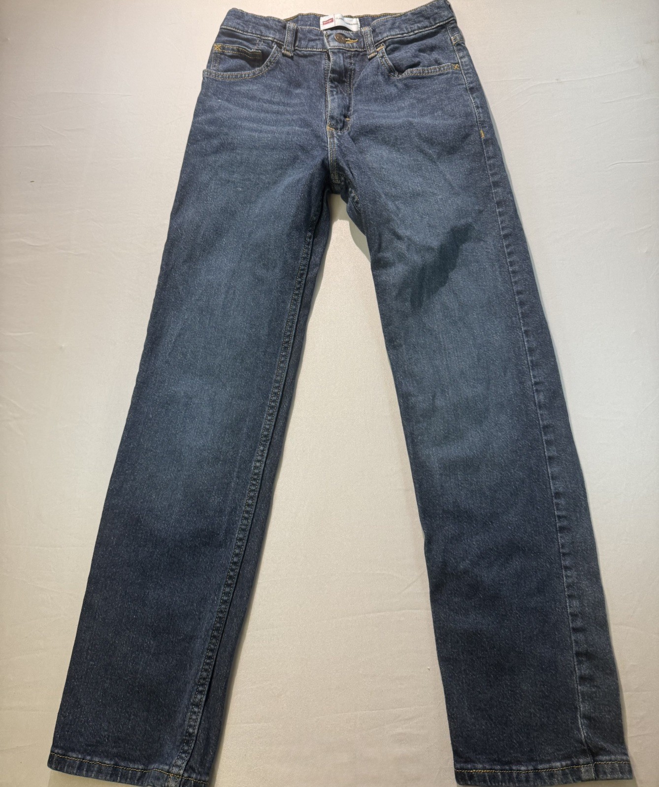 Wrangler Boys Classic Straight Slim Fit Blue Denim Jeans Size 14 Slim