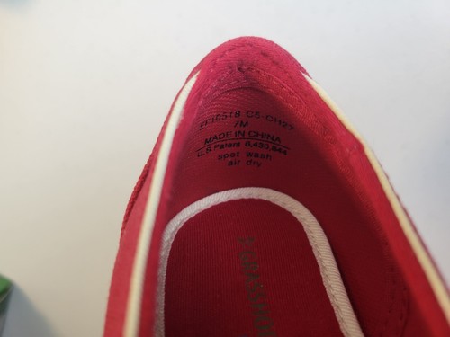 Zapatos cómodos mocasines rojos Grasshoppers rosa/natural EF10518 para mujer elige la talla - Imagen 8 de 11