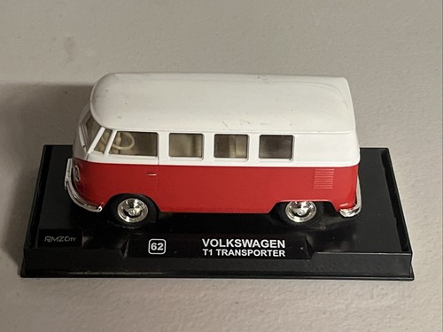 Assorted VW Split Screen 1962 Volkswagen Kombi Camper surfboard 1:32 KINSMART - Picture 3 of 18