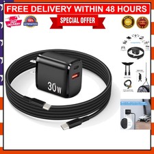 Smart 30W Dual Port USB-C Charger for DJI Neo, Mini & Avata Drones - 6.6ft Cable