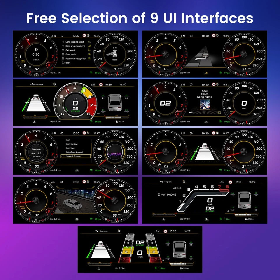 Cuadro de instrumentos digital LCD de 10,25" para Audi TT 2008-2014 Foto 4 de 4