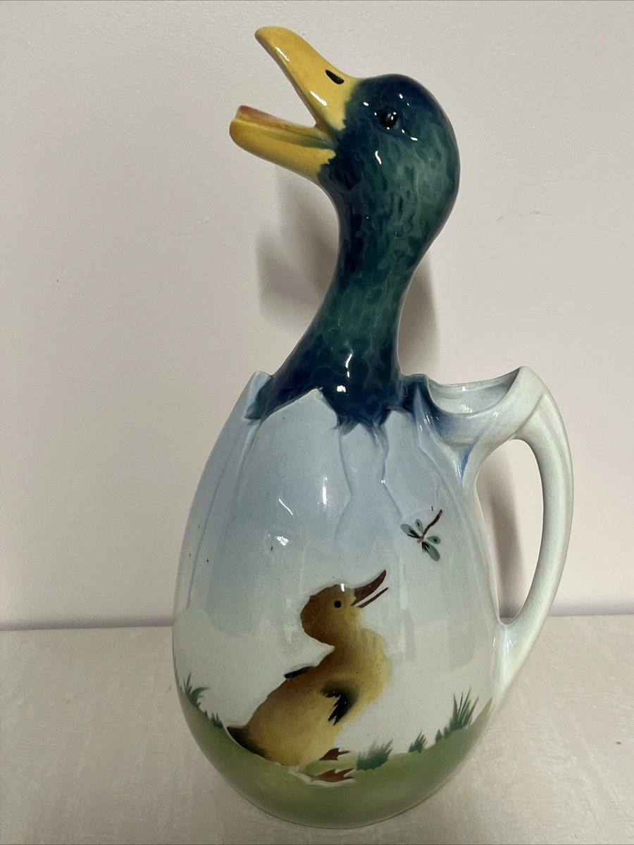Pichet canard barbotine faïence - Arts de la table