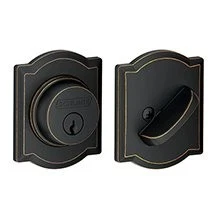 Schlage B60CAM-716 Aged Bronze Single Cylinder Camelot Deadbolt