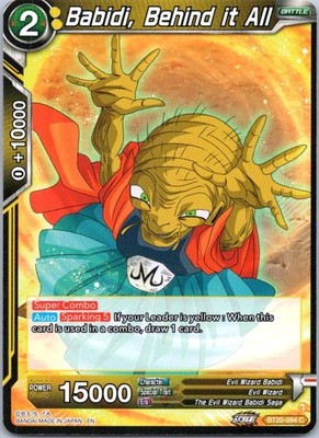BABIDI, BEHIND IT ALL BT20-094 COMMON POWER ABSORBED DRAGON BALL SUPER LP