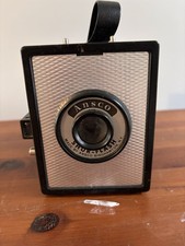 Vintage 1950s Ansco Shur Flash Box Camera Binghamton New York UNTESTED