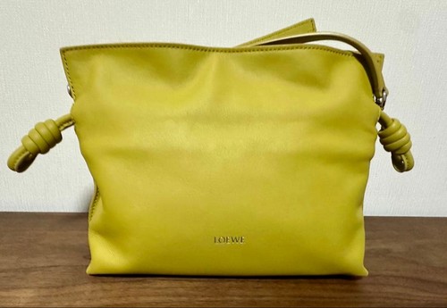 LOEWE Mini Flamenco Clutch Bag Leather Tried On -Like Special Price