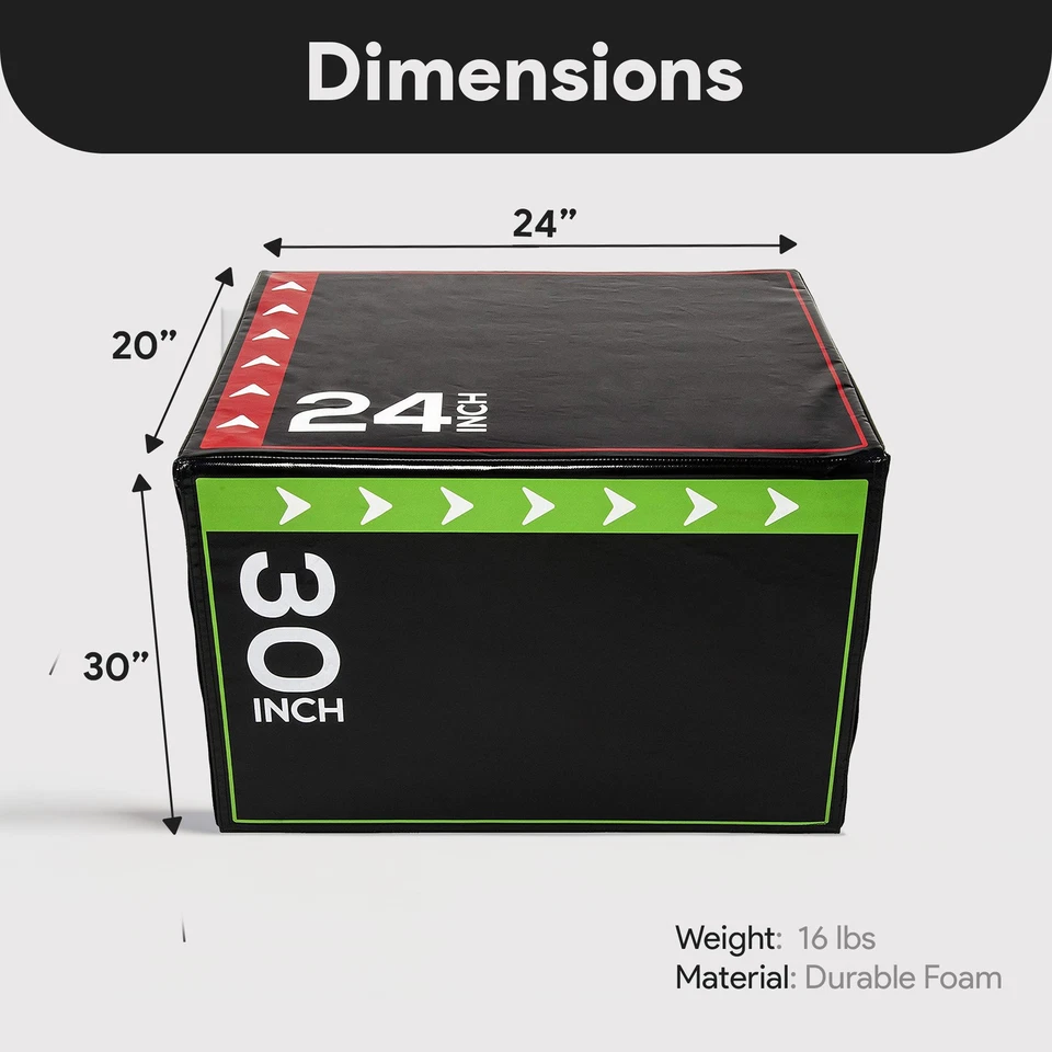 BalanceFrom Fitness 16 Pound Versatile 3 in 1 Plyometric Jumping Exercise Box - Image 3 of 4