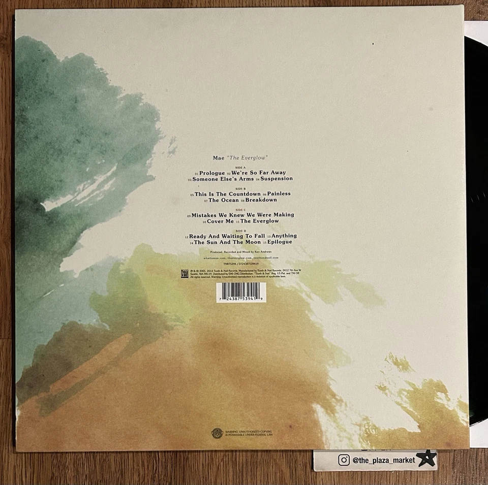 Mae The Everglow vinyl 1st Pressing RSD Rare record 2012 - Image 2 of 2