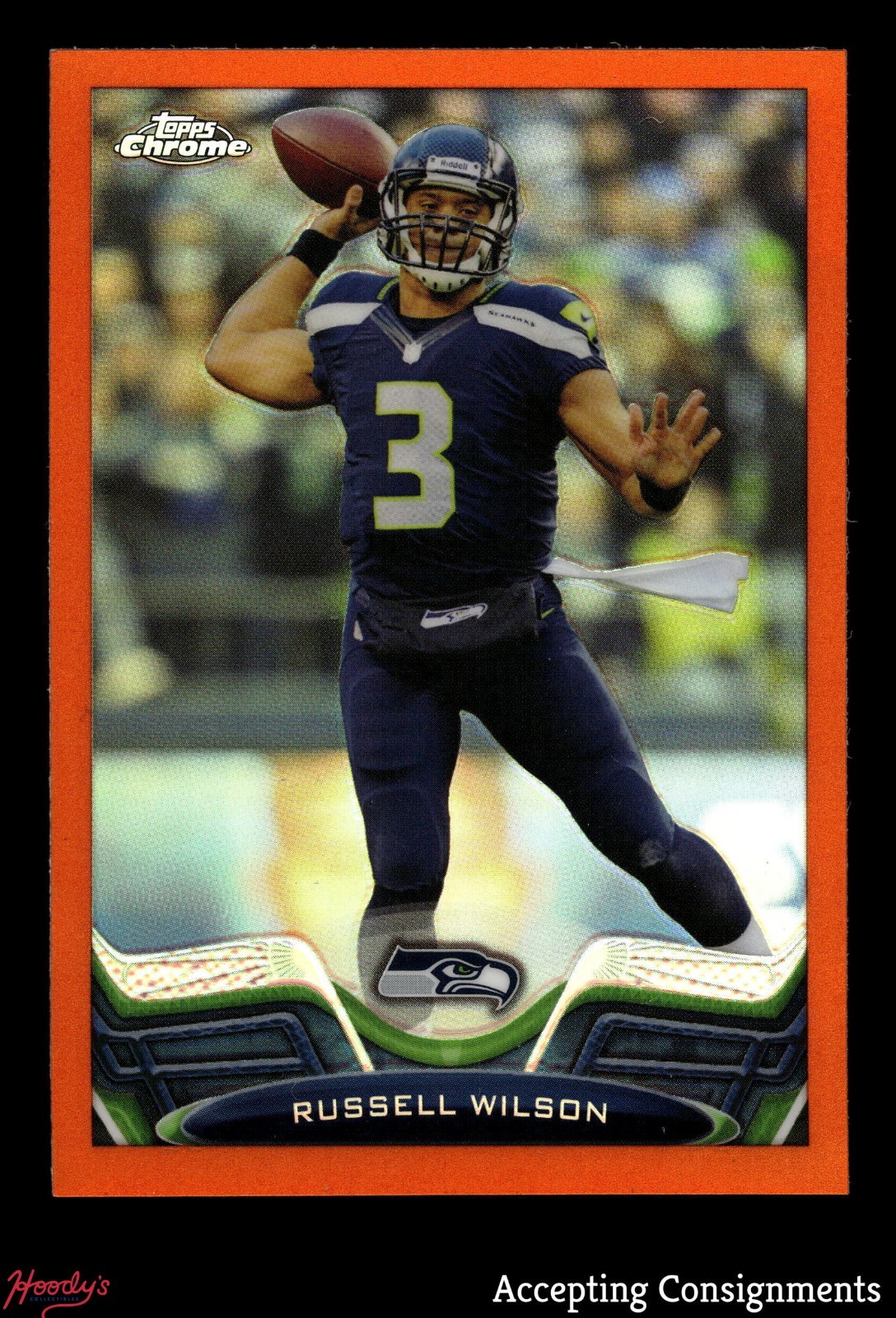 2013 Topps Chrome Orange Refractors #175 Russell Wilson SEAHAWKS